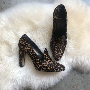 Stuart Weitzman Leopard Calf Hair Heels